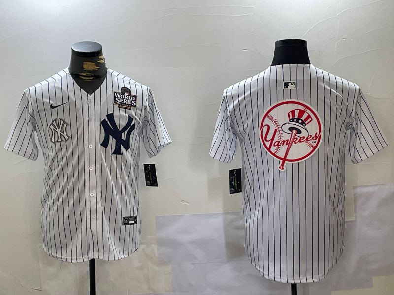 Men New York Yankees Blank White stripe Game 2024 Nike MLB Jersey style 10273->new york yankees->MLB Jersey